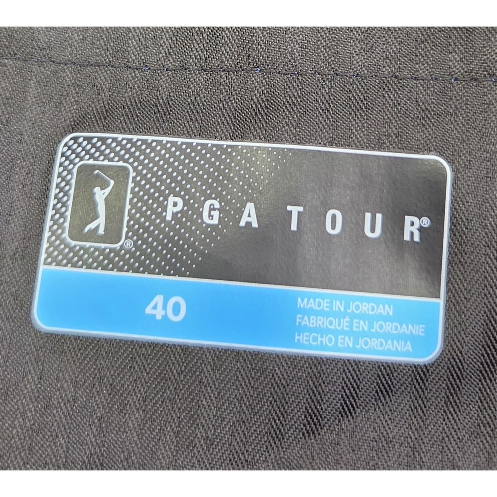 *NEW w/Tags PGA Tour Men's Heather Blue Golf Shorts Size 40 Stretch Straight Fit - Picture 5 of 9
